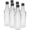 500 ml-es Karcsú üveg, fekete csavaros kupakkal, vodkához, 6 db. - 10 