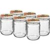 500 ml-es Twist-off befőttesüveg színes tetővel, fi82/6 - 6 db ['üvegek savanyításhoz', ' befőttesüvegek', ' üvegek befőzéshez', ' kompótos üvegek', ' csavaros tetőkkel ellátott üvegkészlet', ' színes csavaros tetők']