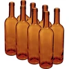 Borosüveg 750 ml, barna – zsugorcsomag, 8 db - 6 