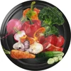 Csavaros tető fi 66/4, zöldségek fekete alapon - 10 db ['csavaros tetők befőttesüvegekhez', ' kupakok befőttesüvegekhez', ' tetők befőttesüvegekhez', ' csavaros tetők befőttekhez', ' zöldséges mintás csavaros tetők', ' színes csavaros tetők befőttesüvegekhez', ' dekoratív csavaros tetők', ' díszített csavaros tetők', ' klikkes csavaros tetők', ' pasztőrözéshez való csavaros tetők', ' fekete csavaros tetők', ' fekete tetők']