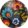 Csavaros tető fi 82/6 Folk fekete - 10 db ['Csavaros tetők befőttesüvegekhez', ' csavaros tető befőttesüveghez', ' fi 82 csavaros tetők', ' 4 fülű csavaros tetők', ' pasztörizáláshoz való tetők', ' folklór mintás tetők', ' fekete tetők', ' befőttesüveg tetők', ' befőzéshez']