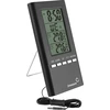 Időjárás-állomás – elektronikus, szondával, fekete - 13 