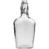 Laposüveg 250 ml, hermetikus zárással. ['alkoholos üvegpalack', ' alkoholhoz való díszüvegek', ' alkoholhoz való üvegpalack', ' esküvőre házifőzött párlathoz való palackok', ' likőrös üveg', ' díszes likőrös üvegek', ' boros palack', ' borospalack']