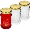 TO 300 ml-es, nyomattal ellátott befőttesüveg – vegyes gyümölcsmintával és fi66/4 kupakkal – 3 db. ['nyomattal ellátott befőttesüvegek', ' dekoratív befőttesüvegek', ' kupakkal ellátott befőttesüvegek', ' befőzéshez való befőttesüvegek', ' elegáns befőttesüvegek', ' lekvárhoz való befőttesüvegek', ' nyomattal ellátott befőttesüveg', ' grafikás befőttesüveg', ' befőttekhez való befőttesüvegek', ' kamrába való befőttesüvegek', ' TO befőttesüveg', ' Twist-off befőttesüveg']