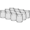 Twist-off befőttesüveg 212 ml, Ø 66 – 12 db ['200 ml-es befőttesüveg', ' 212 ml-es befőttesüveg', ' üvegcsék', ' kis befőttesüvegek', ' csavaros tetős befőttesüvegek', ' üvegcsék', ' befőzéshez való befőttesüvegek', ' lekvárhoz való üvegcsék', ' gyümölcsmintás csavaros tető befőttesüveghez', ' fűszertartó üveg', ' konfitűrös üveg']
