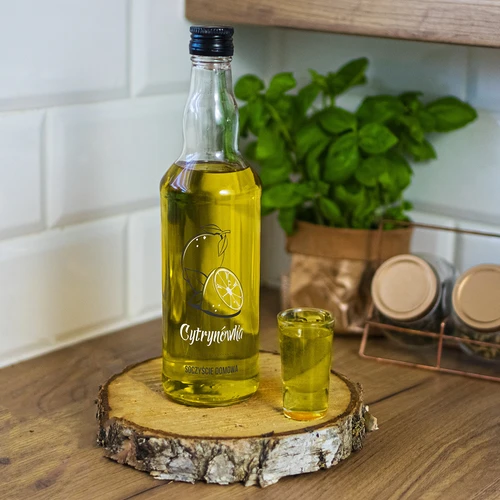 500 ml-es üvegpalack csavaros kupakkal, „Cytrynówka” felirattal, 1 db - 7