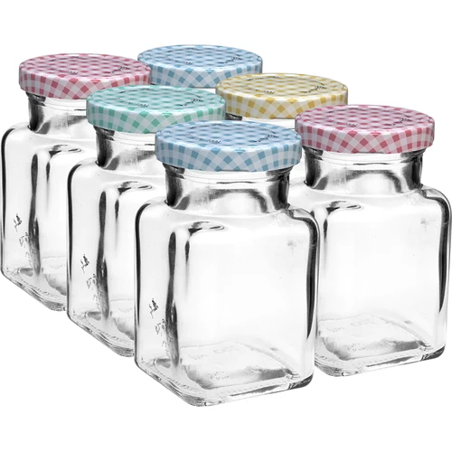 150 ml-es TO befőttes üveg, Négy sarok, fi 53-as csavaros tető - 6 db - 2