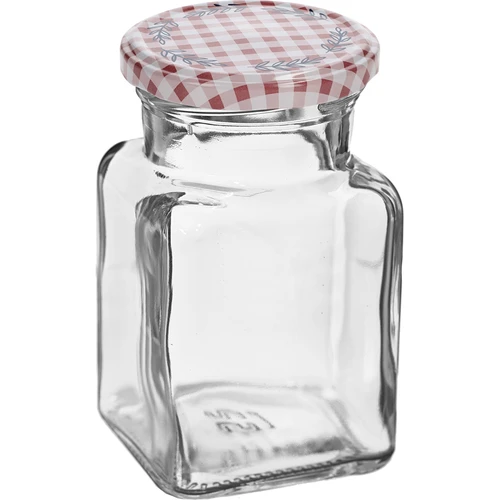 150 ml-es TO befőttes üveg, Négy sarok, fi 53-as csavaros tető - 6 db - 3