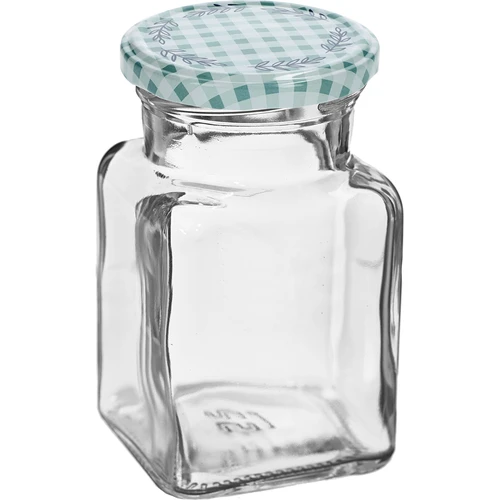150 ml-es TO befőttes üveg, Négy sarok, fi 53-as csavaros tető - 6 db - 4