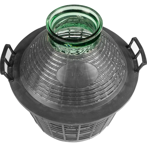 20 L-es széles szájú boros ballon műanyag kosárban - 3