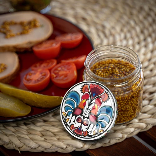 212 ml űrtartalmú befőttesüveg, színes ø 66-os kupakokkal. - 13
