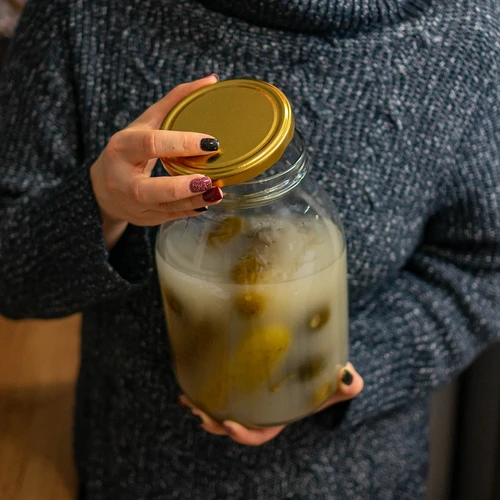 3 l-es befőttesüveg - 1 db, aranyszínű csavaros tető (fi 100) - 4