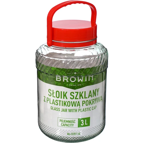 3 l-es befőttesüveg műanyag fedéllel - 3