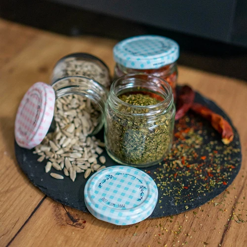 30 ml-es twist-off üveg színes csavaros tetővel, fi 43 - 10 db. - 6