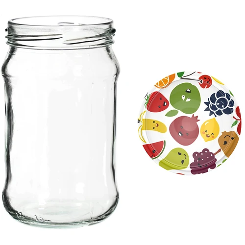 300 ml-es befőttesüvegek színes csavaros tetőkkel, fi 66 – 6 db - 13