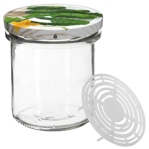 350 ml-es befőttesüveg csavaros tetővel és leszorítóval - 6 db - 4