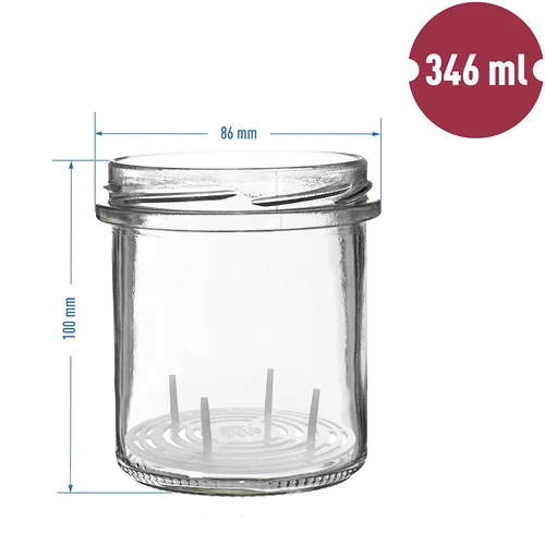 350 ml-es befőttesüveg csavaros tetővel és leszorítóval - 6 db - 7