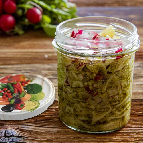 350 ml-es befőttesüveg csavaros tetővel és leszorítóval - 6 db - 13