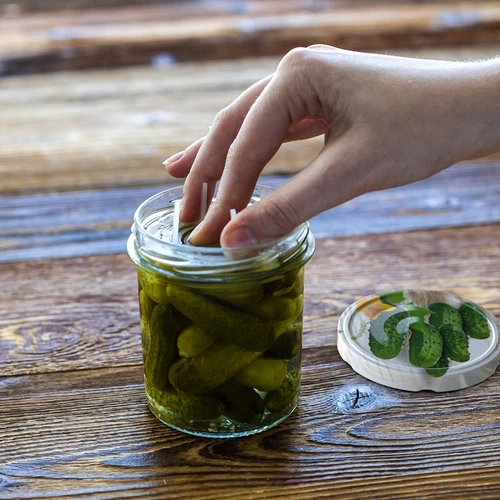 350 ml-es befőttesüveg csavaros tetővel és leszorítóval - 6 db - 11