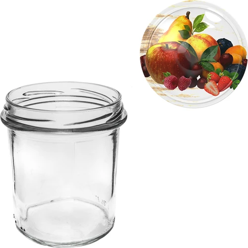 350 ml-es befőttesüveg színes tetővel - 6 db - 5