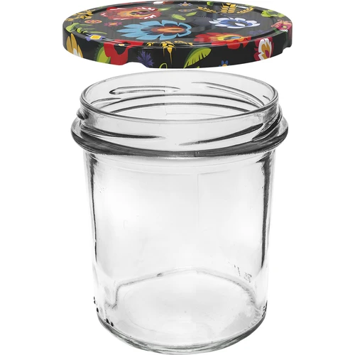 350 ml-es befőttesüveg színes tetővel - 6 db - 4