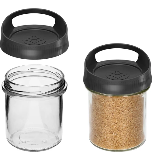 350 ml-es üveg tárolóedény, felakasztható csavaros tetővel - 2