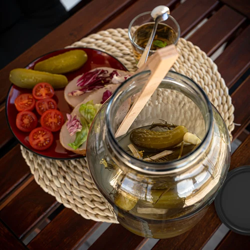 4 l-es befőttesüveg fekete ø 100 csavaros tetővel - 10