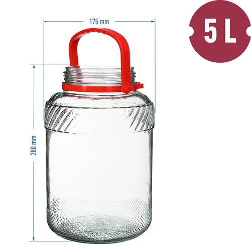 5 l-es befőttesüveg műanyag tetővel - 6