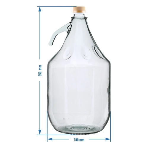 5 l-es Dama demizson csavaros kupakkal – kosár nélkül - 4