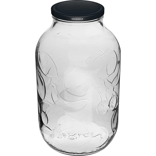 5 l-es üveg színes, 100 mm-es csavaros tetővel