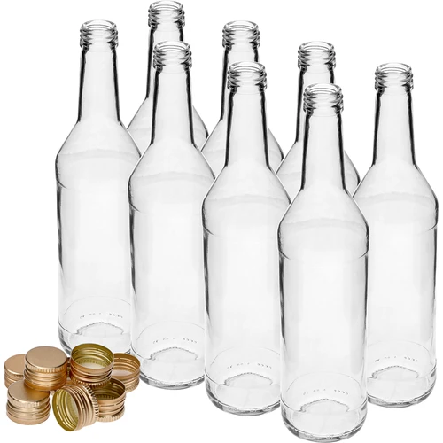 500 ml-es, egyenes falú, vodkához való palack csavarzárral - 8 db - 3