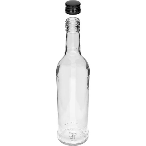 500 ml-es Karcsú üveg, fekete csavaros kupakkal, vodkához, 6 db. - 4