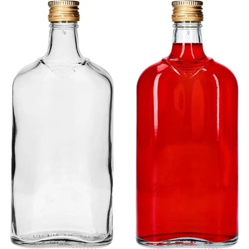 500 ml-es laposüveg csavaros kupakkal, 6 db - 7