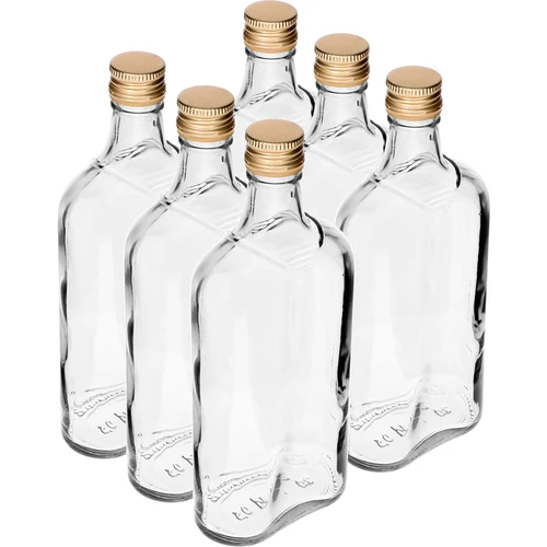 500 ml-es laposüveg csavaros kupakkal, 6 db - 9