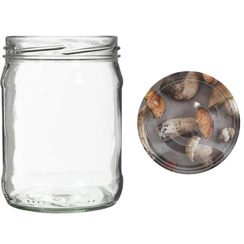500 ml-es Twist-off befőttesüveg színes tetővel, fi82/6 - 6 db - 8