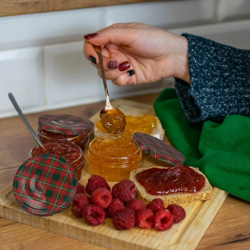 65 ml-es TO befőttesüveg színes fi66 csavaros tetővel - 6 db. - 7
