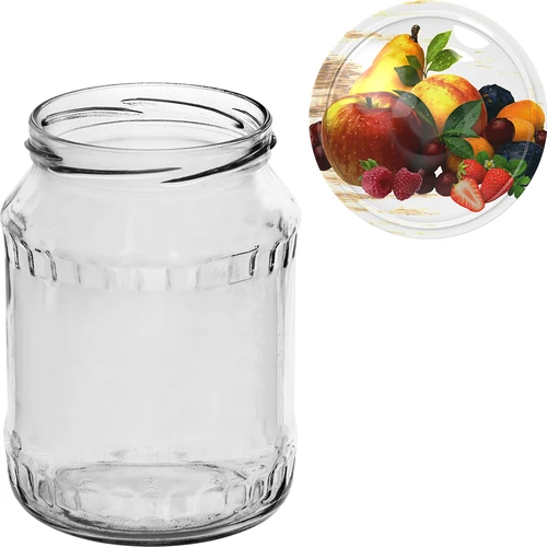 720 ml-es TO befőttesüveg színes fi 82/6 kupakkal - 6 db - 9
