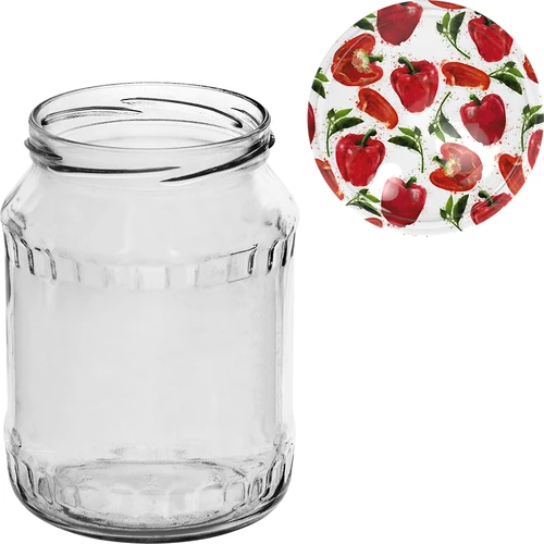 720 ml-es TO befőttesüveg színes fi 82/6 kupakkal - 6 db - 11