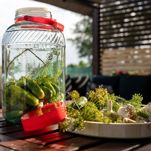 8 l-es befőttesüveg műanyag fedéllel - 8