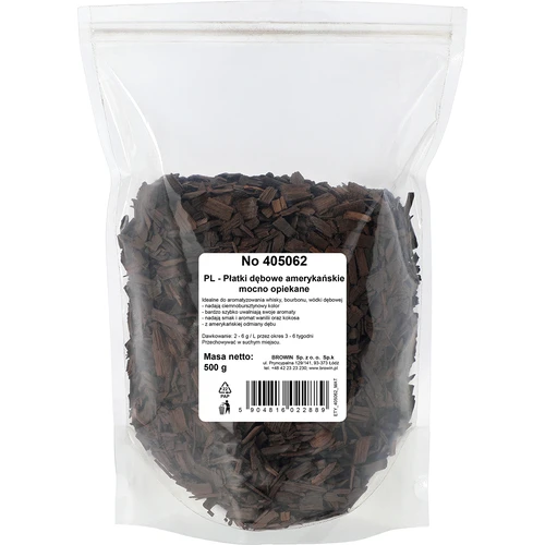 Amerikai tölgyforgács, erősen pörkölt, 500 g - 2