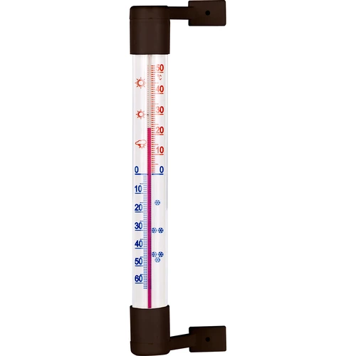 Barna kültéri hőmérő (-50°C-tól +50°C-ig) 18 cm
