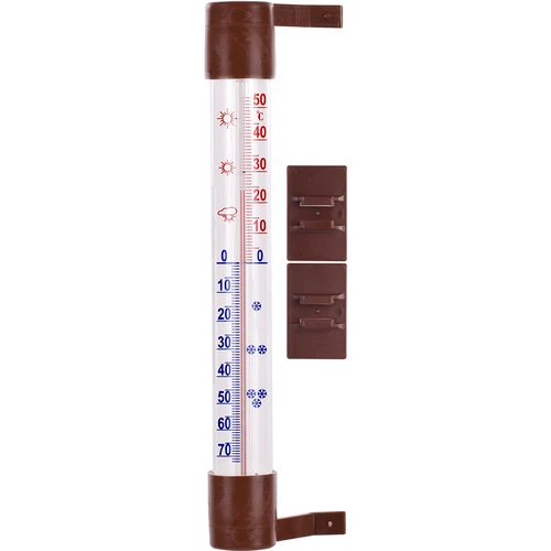 Barna kültéri hőmérő (-60°C-tól +50°C-ig) 23cm