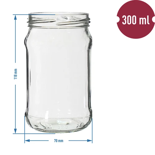 Befőttesüveg TO 300ml fi66; 6 db. - 2