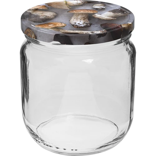 Befőttesüveg TO Gurken 425 ml színes tetővel, fi 82/6 - 6 db - 3