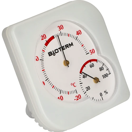 Beltéri bimetál hőmérő higrométerrel (-20 – +50 °C), fehér - 2
