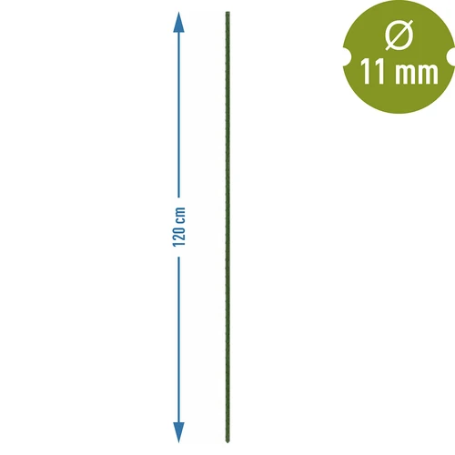 Bioogród kerti karók – bevonatos acél, 1,2 m, fi 11 mm, 10 db - 3