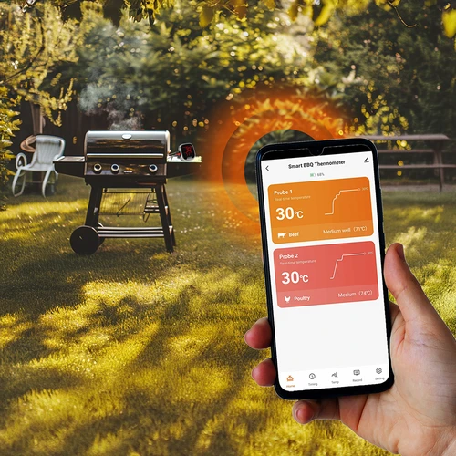 Bluetooth-os konyhai hőmérő, 2 szondával - 12