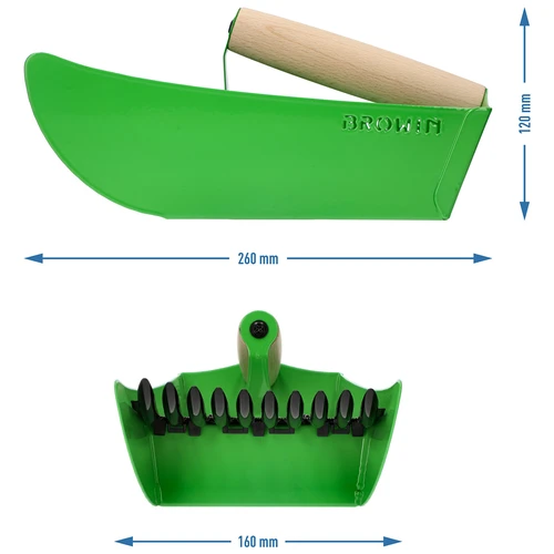 Bogyószedő kis gyümölcsökhöz, fém, zöld - 9