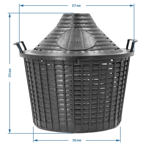 Borballon 10 l műanyag kosárban - 6