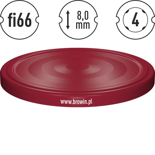 Bordó csavaros tető Ø 66 - 10 db - 4
